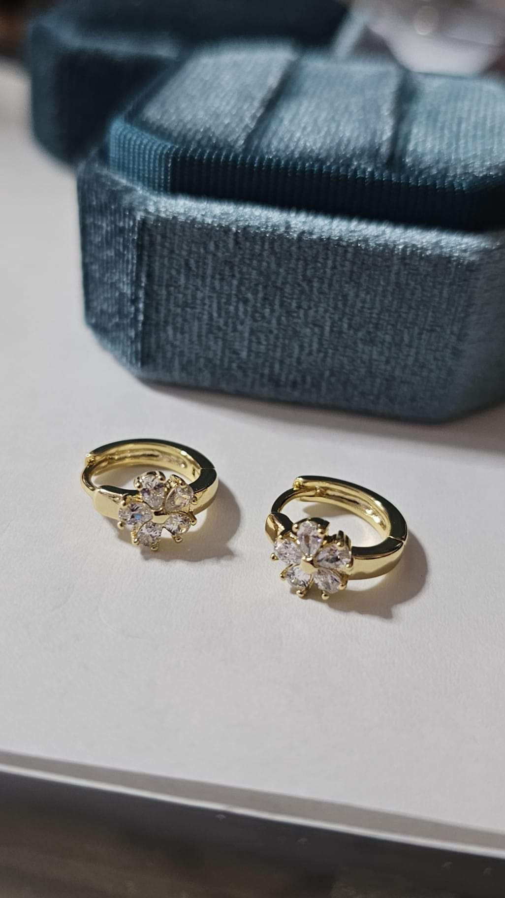 Hoops earrings 14ct gold-plated 