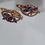 Thumbnail: Earrings Violet gold-plated rose 