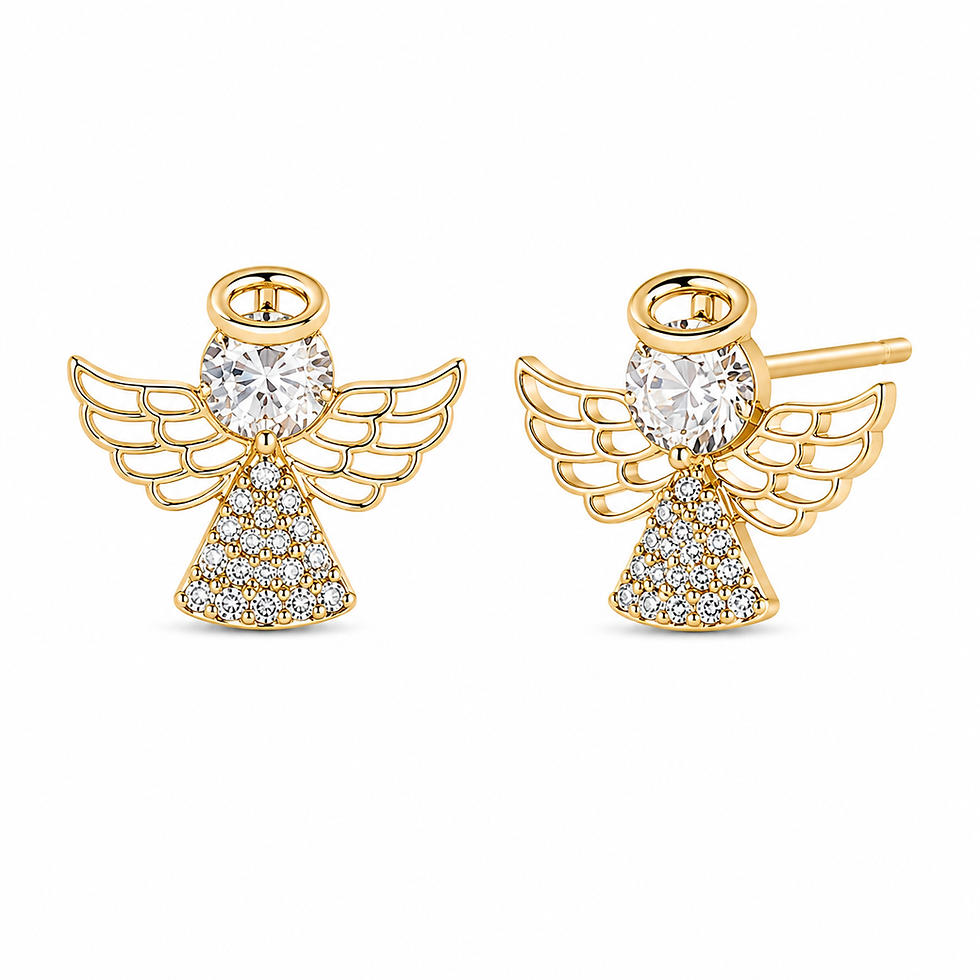 Angel stud earrings 14ct