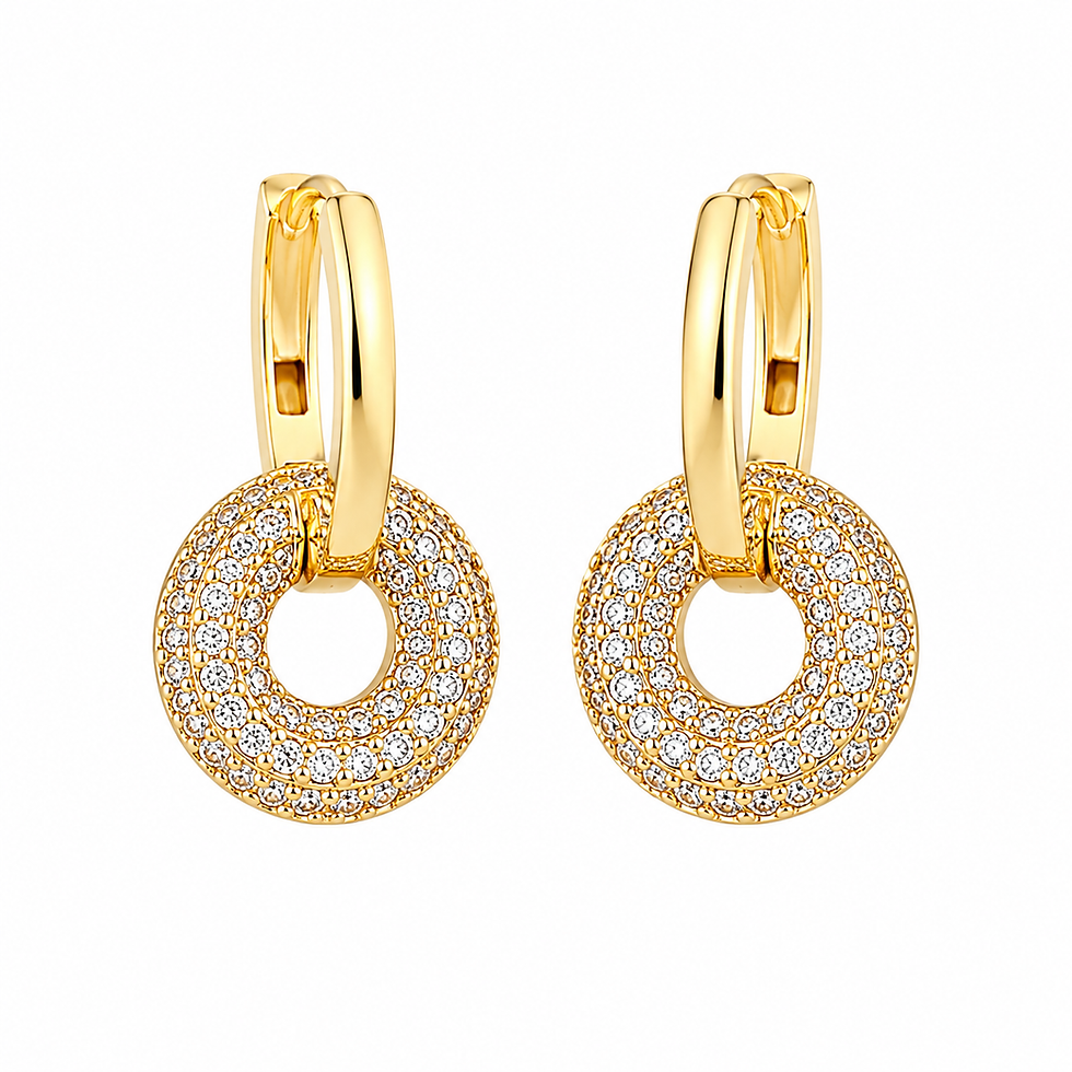 18K Gold Plated Huggie Hoop Earrings with Premium Cubic Zirconia – XUPING.UK