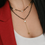 Thumbnail: Black Beaded Celebrity Necklace – Stainless Steel 316L / 304L



