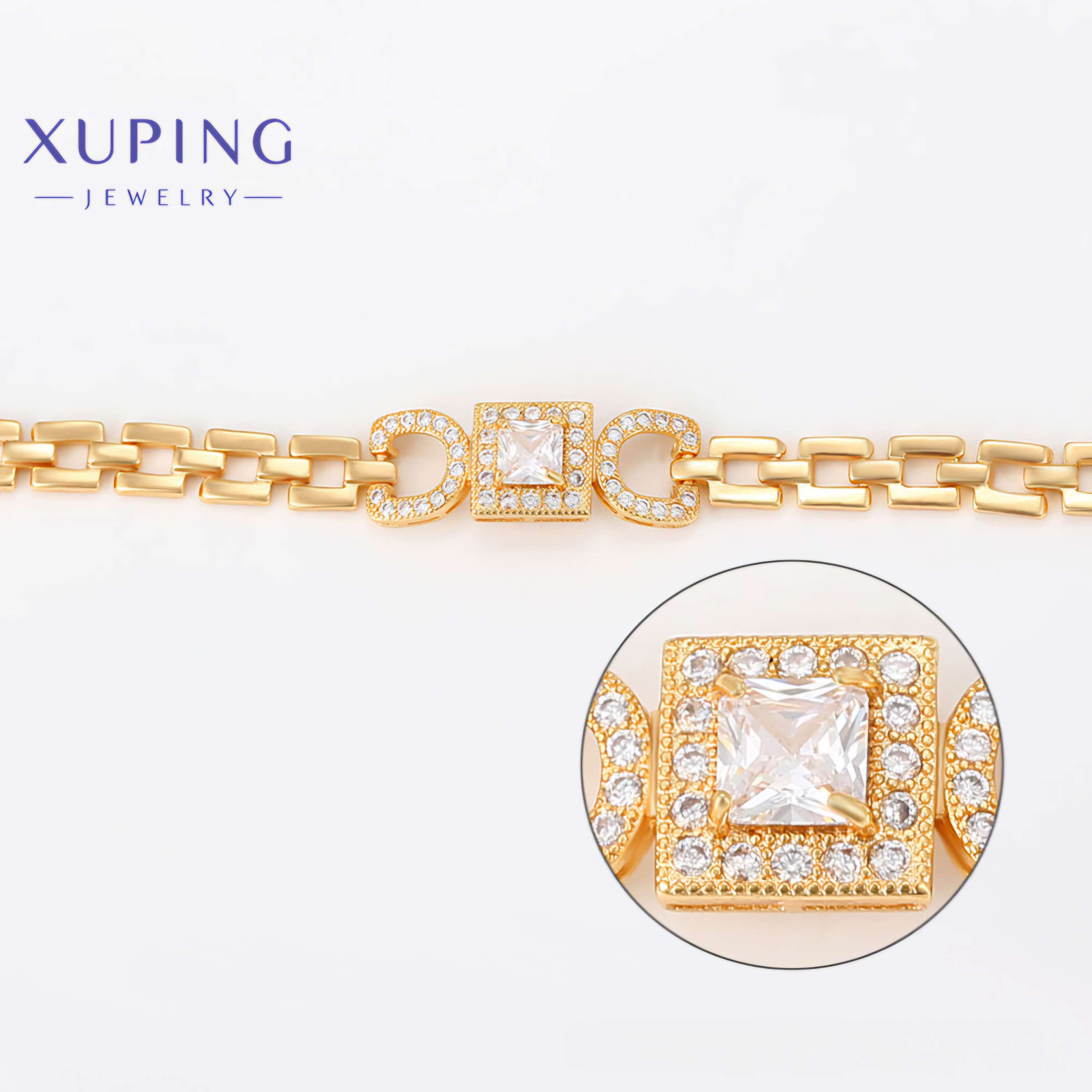 Bracelet 17.5cm 18ct gold-plated 