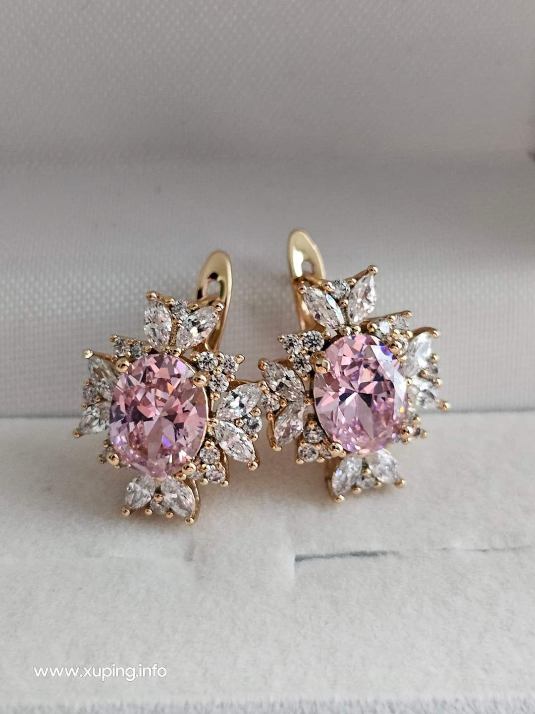 Pink latch back Earrings 