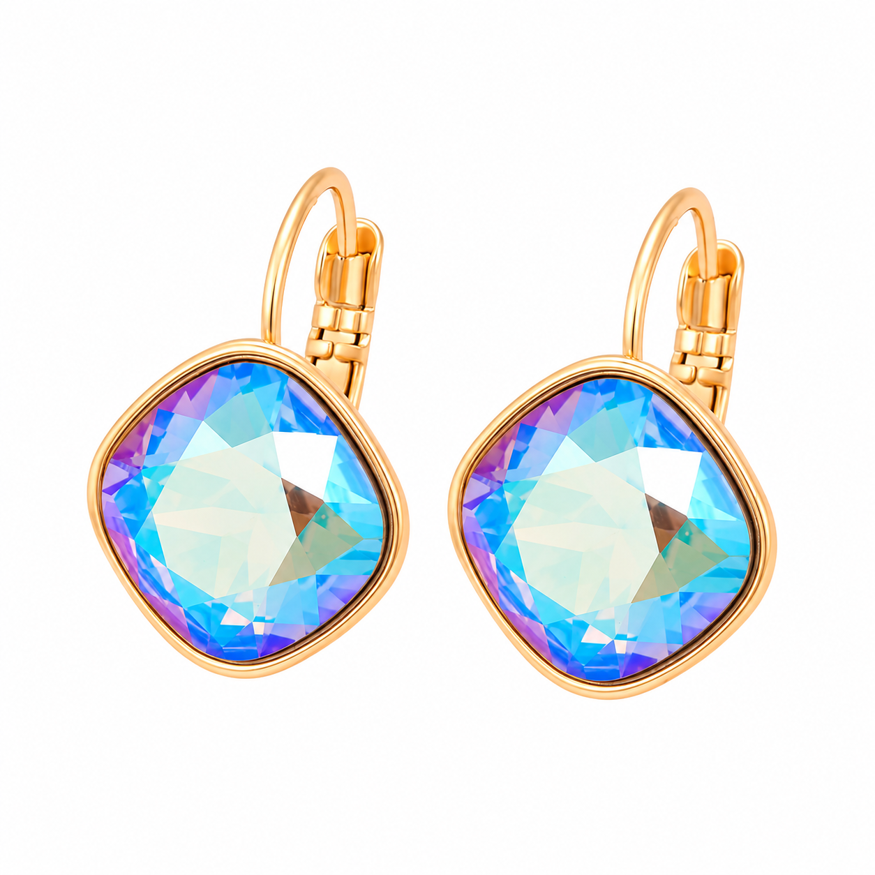 Blue Stone 18ct Gold Plated Environmental Copper Earrings – XUPING.UK