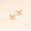 Thumbnail: Stud Earrings butterfly Orange gold-plated 18ct 