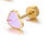 Thumbnail: Earring Lilac gold-plated 