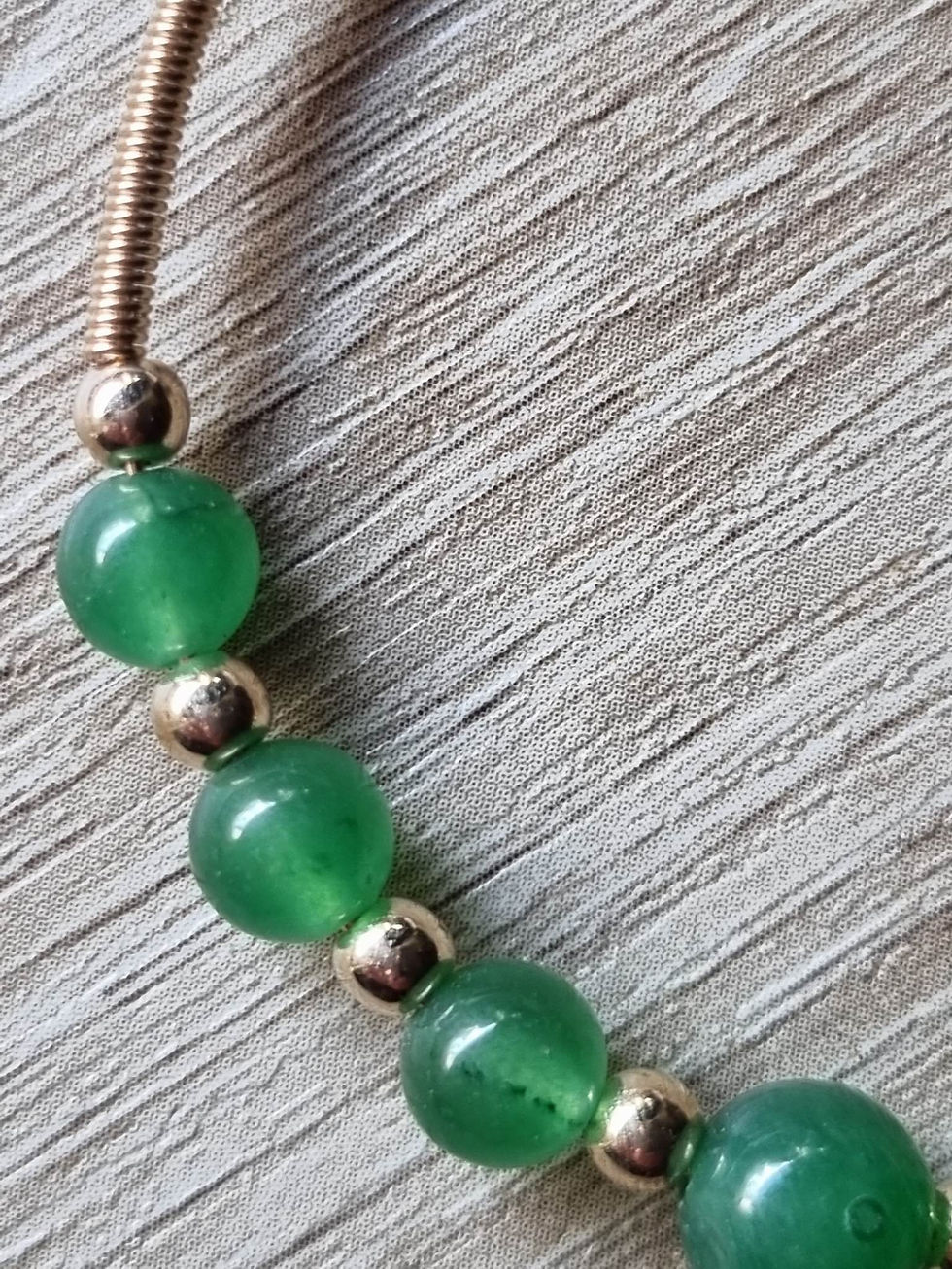Bracelet Green Aventurine gold-plated