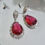 Thumbnail: Earrings S925 silver Dark Blue Ruby Green 