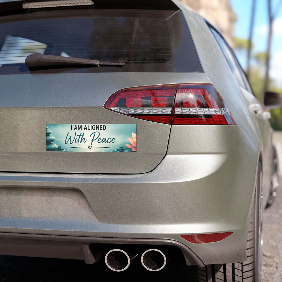 Thumbnail: I Am Aligned With Peace — Inspirational Motivational Sticker for Vehicles