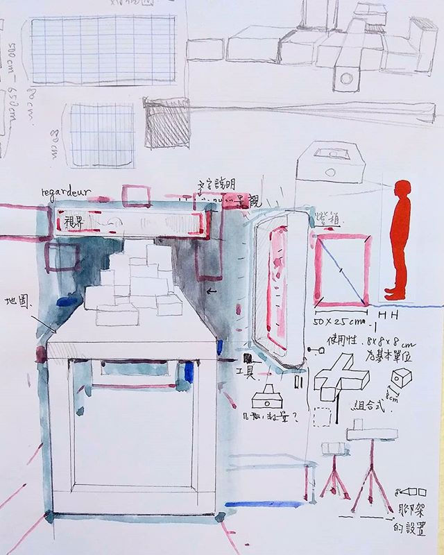 Ways of seeing, dessin, projet, work in progress,_Installation, Tan Jian Chung_觀看的方式,__#sketchbook #
