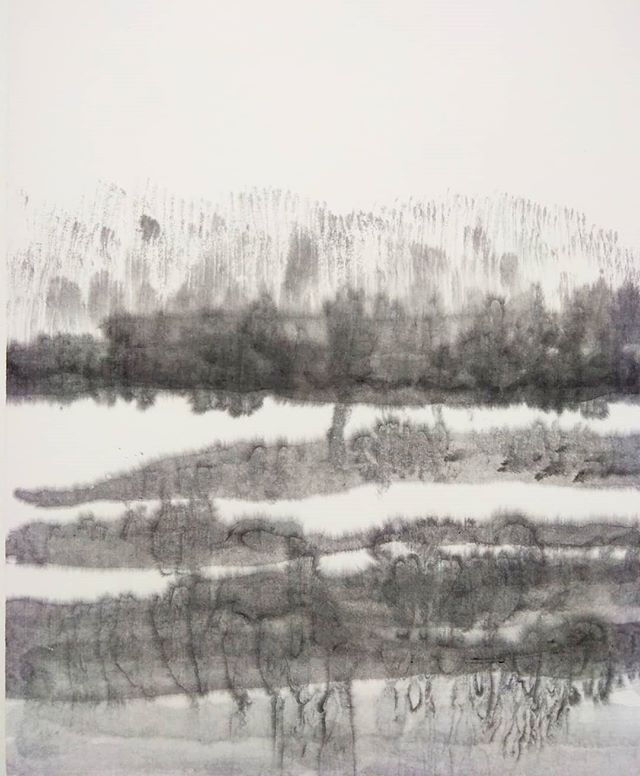 Landscape of mind, 2018__#paysage #peintures #art_#artworks #nature #landscape_#travelersnotebook #t