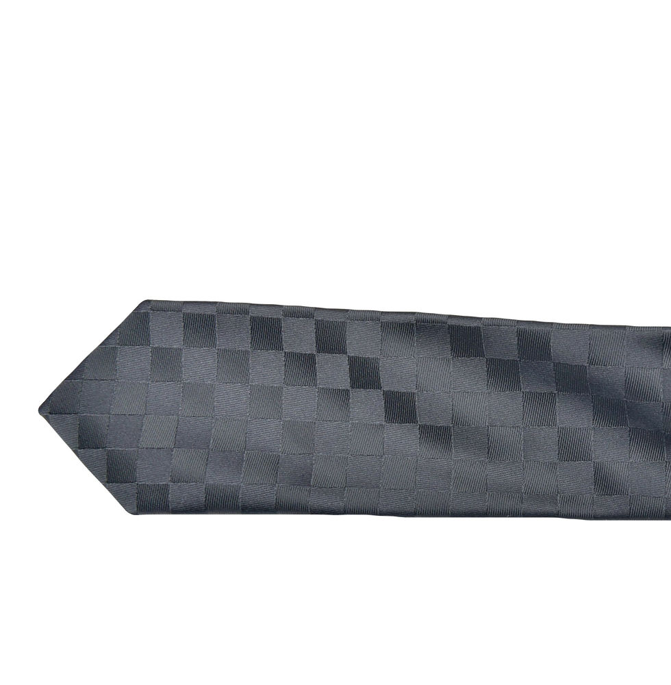 Thumbnail: Black Small Draught Patterned Tie