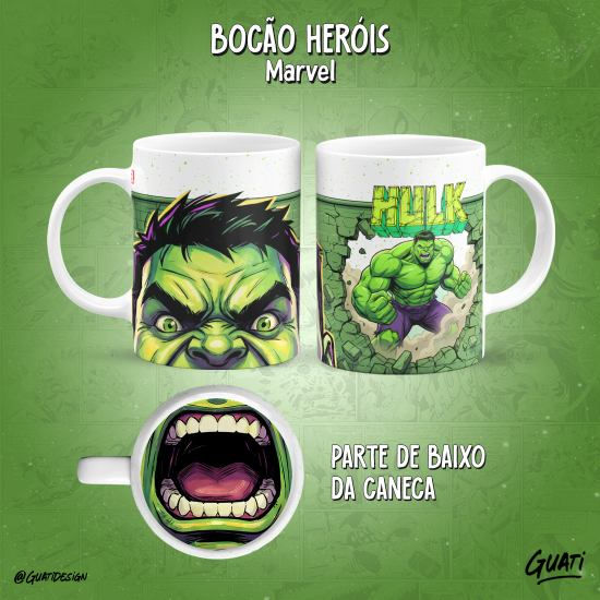 214 - Bocão Heróis Marvel - Canecas