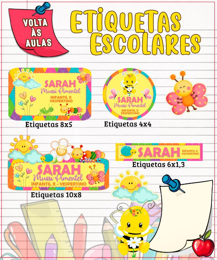 478 - Abelhinha - Etiquetas
