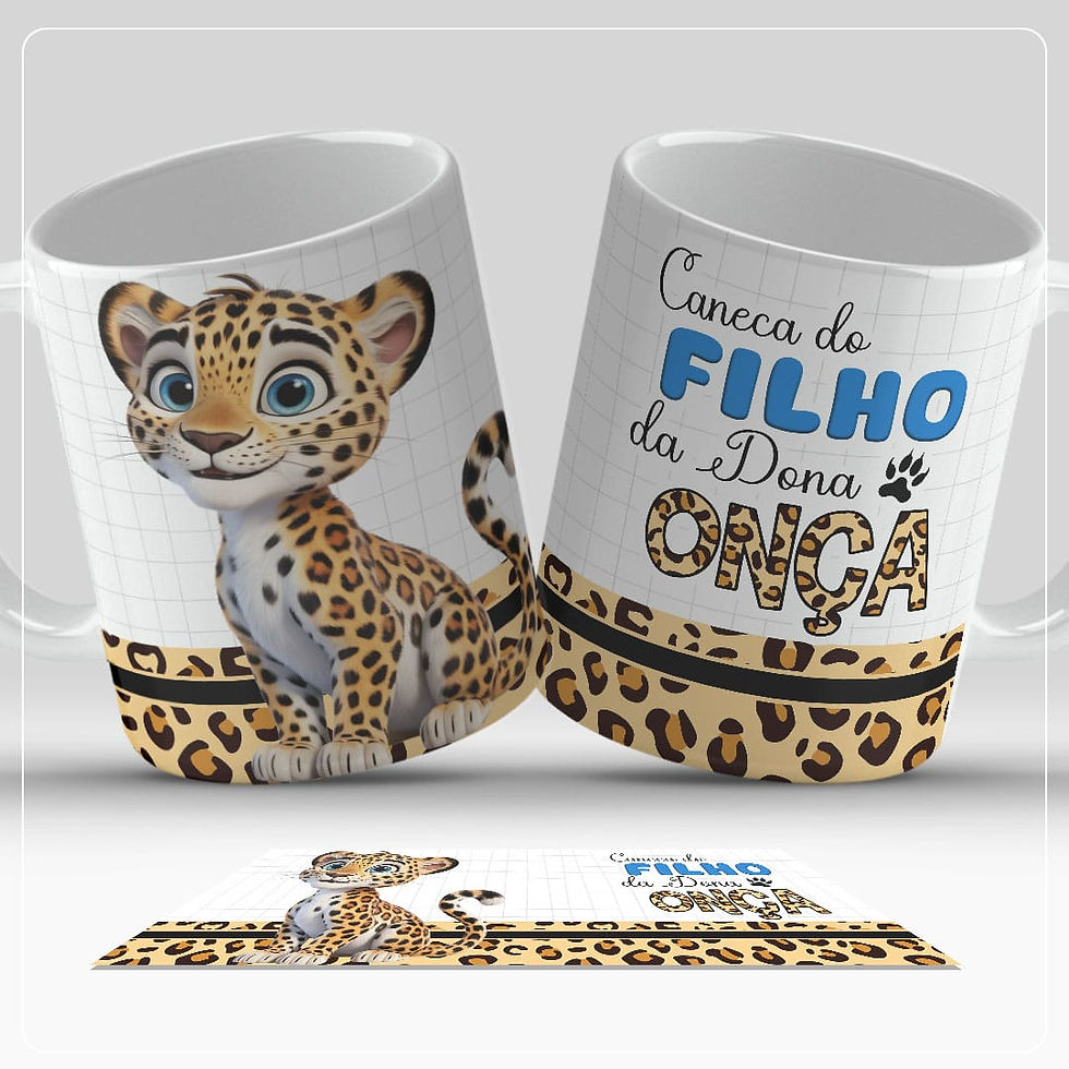 Miniatura: 1321 - Onça - Estampas Sublimação