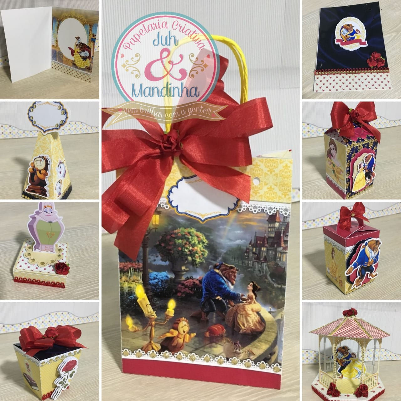 897 - A Bela e a Fera - Festa Pronta Papelaria