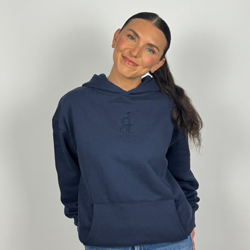 トップス Xogul studio eyeleted logo hoodie navy dot logo hoodie | navy | dotdotdot