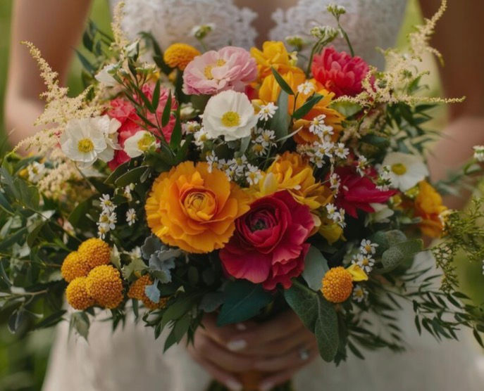 Wedding Bouquets - Chamomile in the Sunny Spotlight
