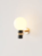 Wall lamp Magda II in brass and hand-blown glass by Marine Breynaert