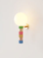 Wall lamp Donna I in brass, copper, aluminium and hand-blown glass by Marine Breynaert
