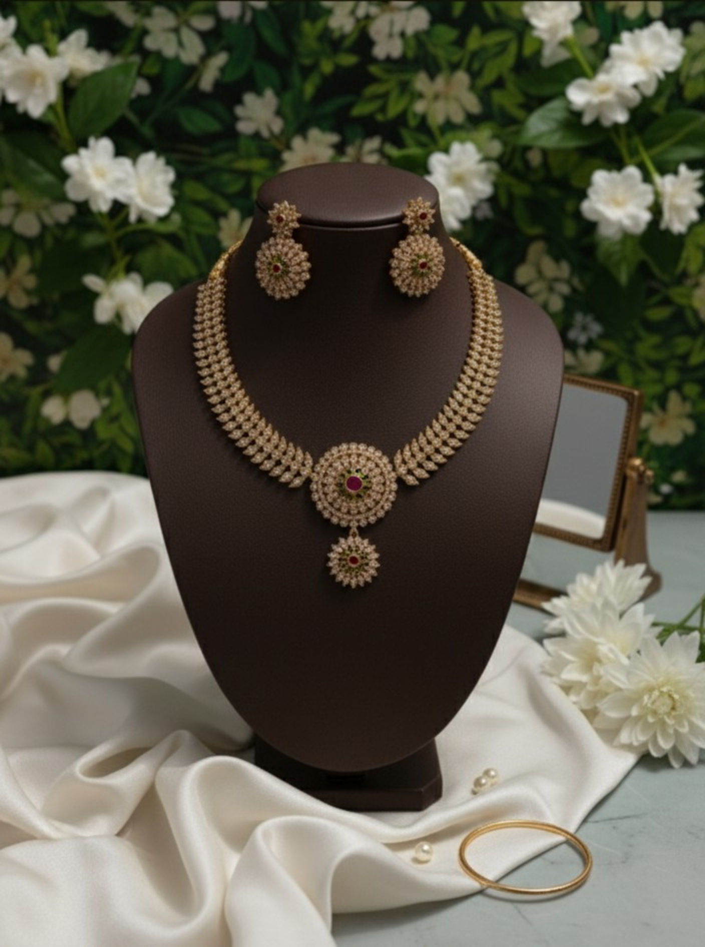 AD Stone Designer Jewellery Set
