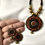 Thumbnail: Black and Red Geometric Pattern TerracottaJewellery Set