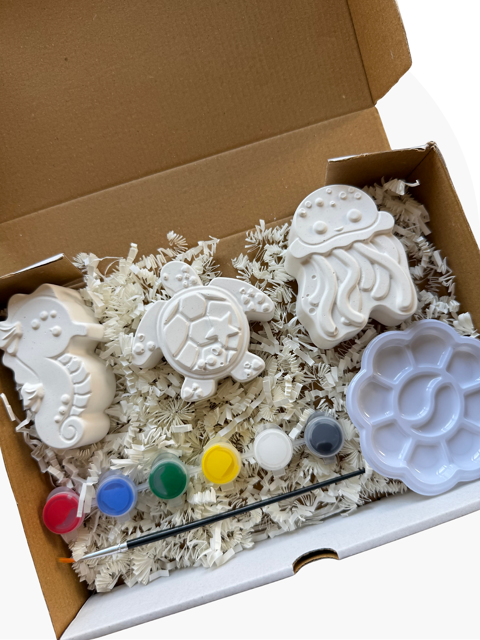 Küçük resim: Çocuklar için Su Altı Hayvan Temalı Görev Kartlı Yaratıcı Taş Boyama Seti