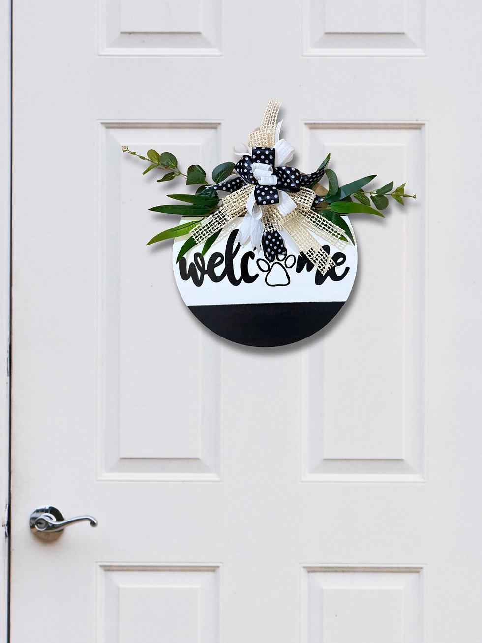 Küçük resim: Welcome Patili Hayvan Temalı Temalı El Yapımı Kapı Süsü