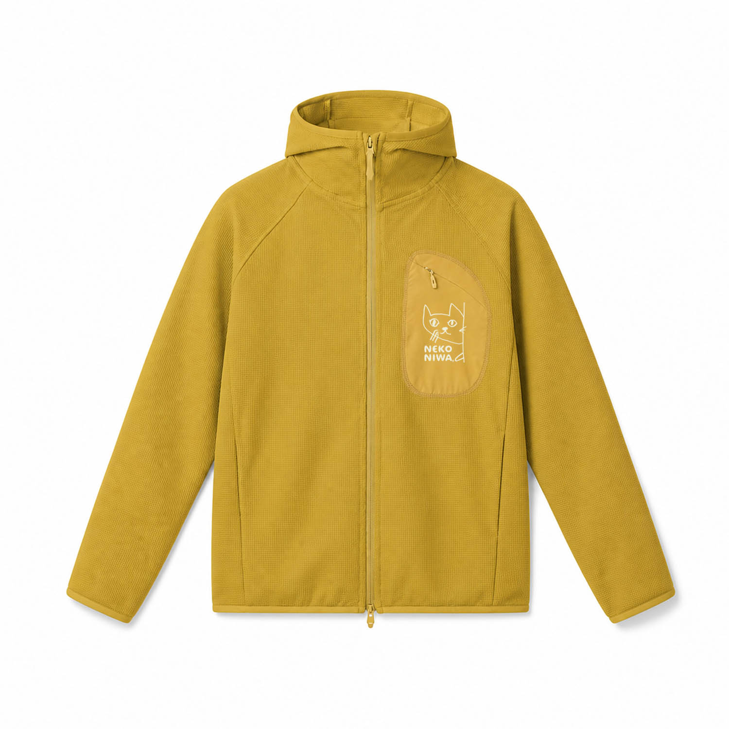 NYAFFLE HOODIE ワッフル生地のミッドレイヤー【猫庭】 | NEKONIWA