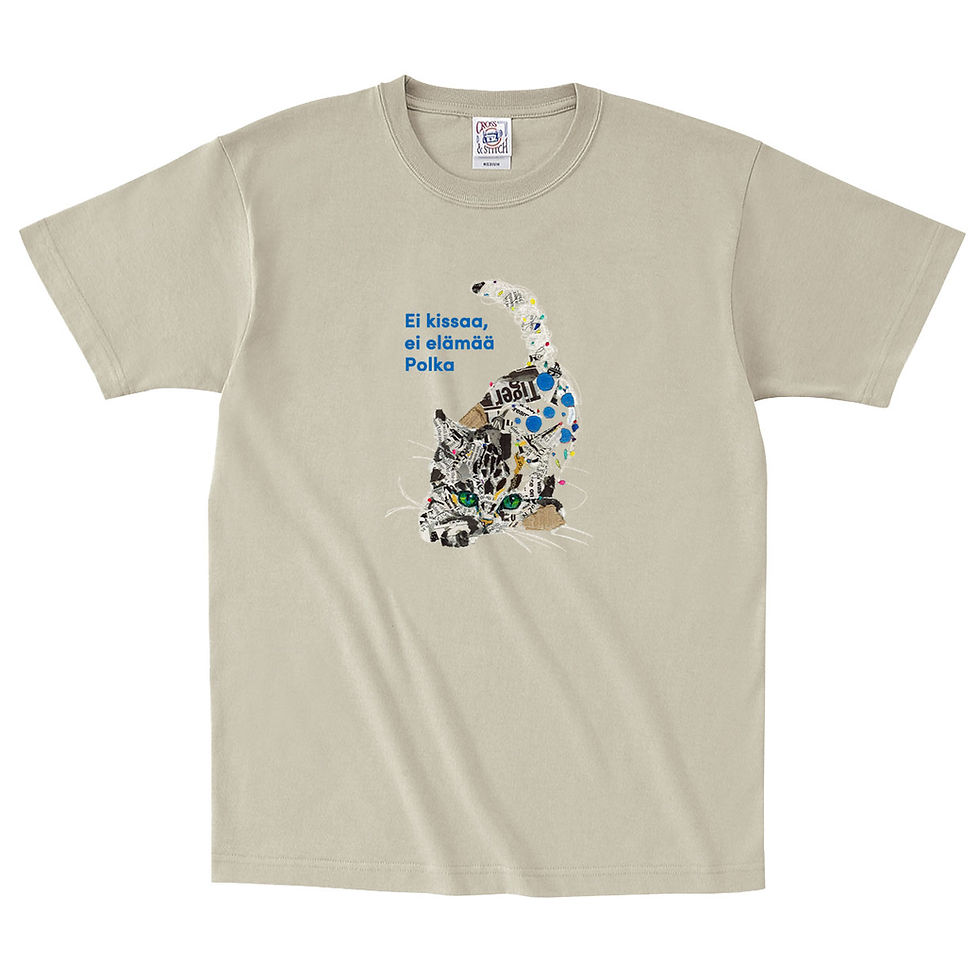 サムネイル： 【Polkaブルー】 オープンエンドTシャツ