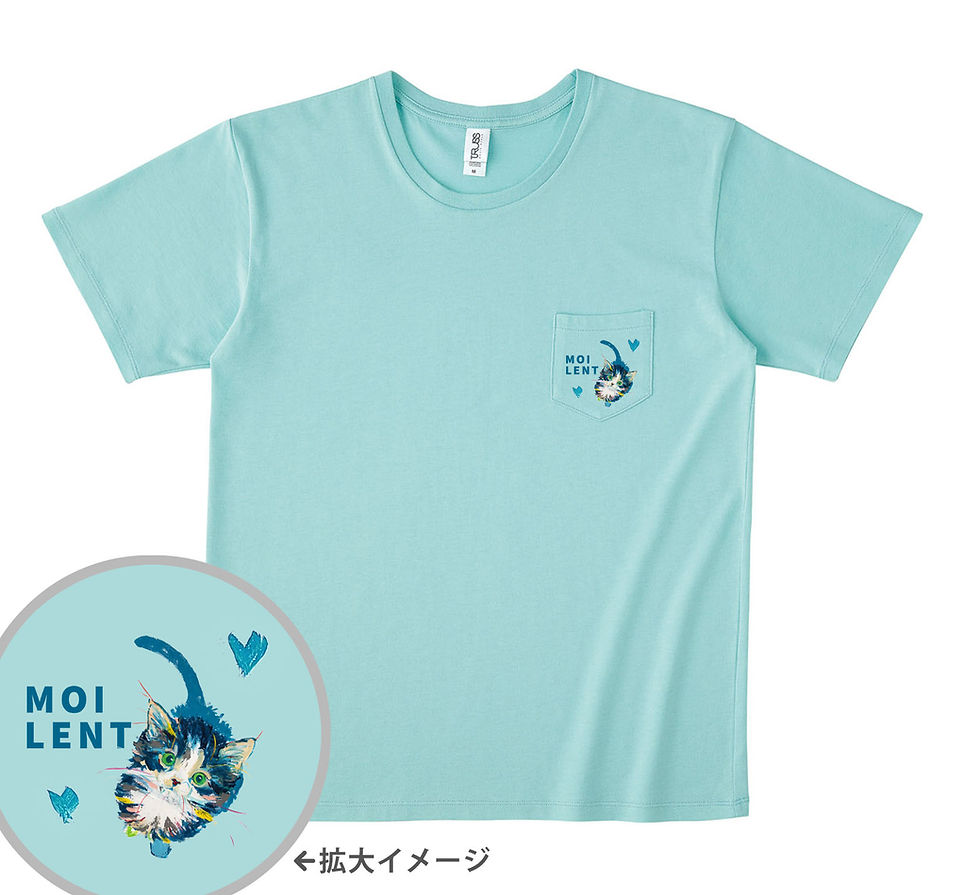 サムネイル： ポケットTシャツ【世界猫の日限定】
