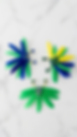 Ear Cuffs com as penas em tons da bandeira do Brasil