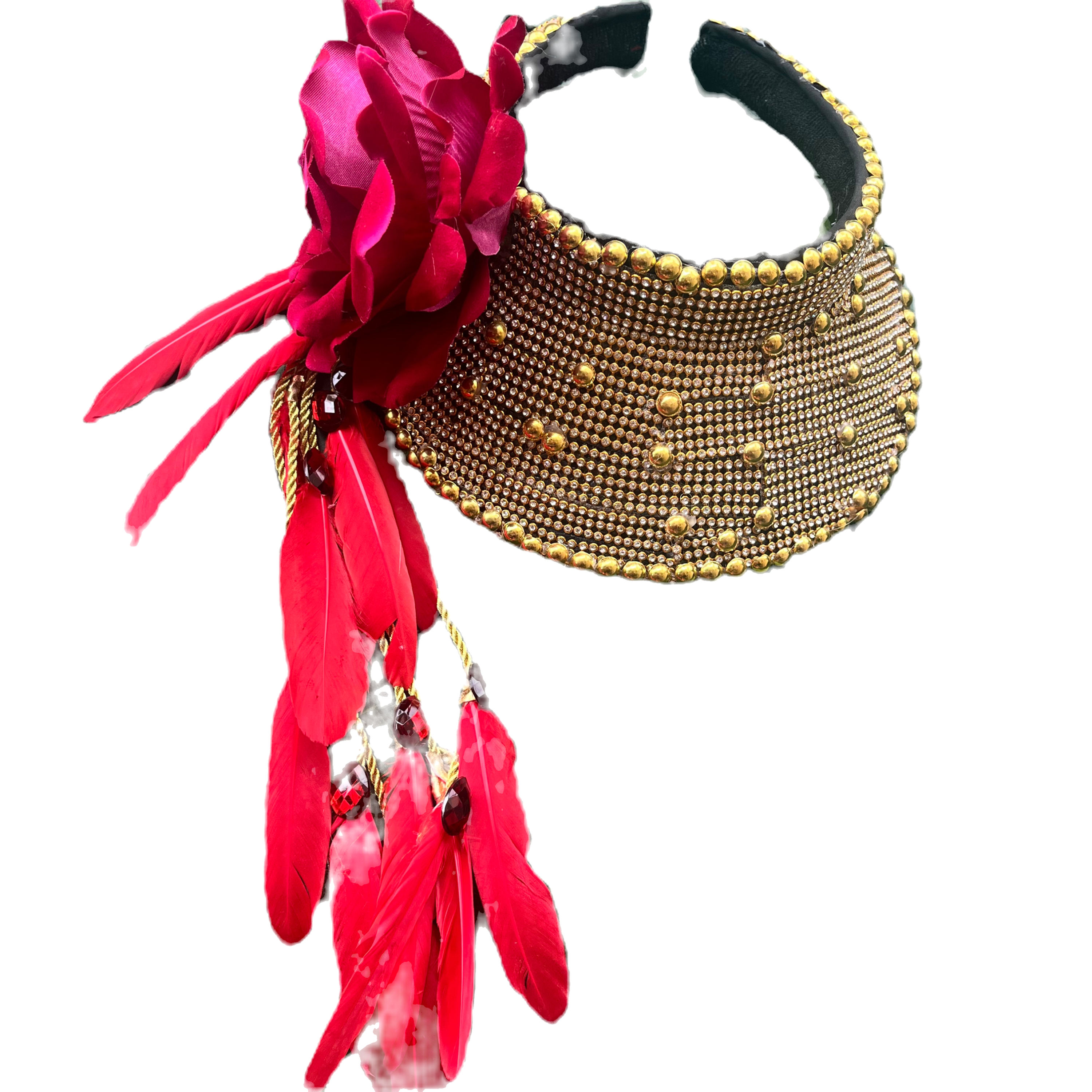 Luxury Gold Carnival Visor