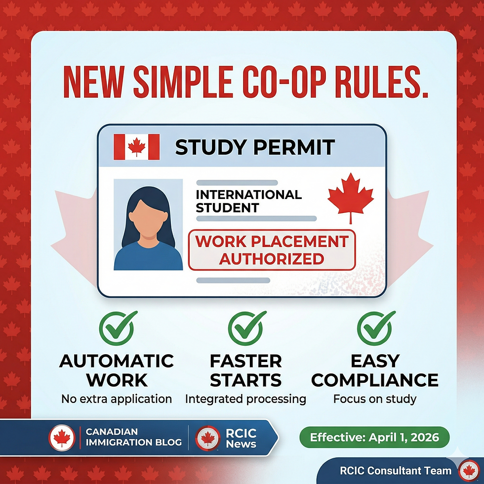 A professional infographic highlighting the April 2026 IRCC policy update for international student work authorizations in Canada.