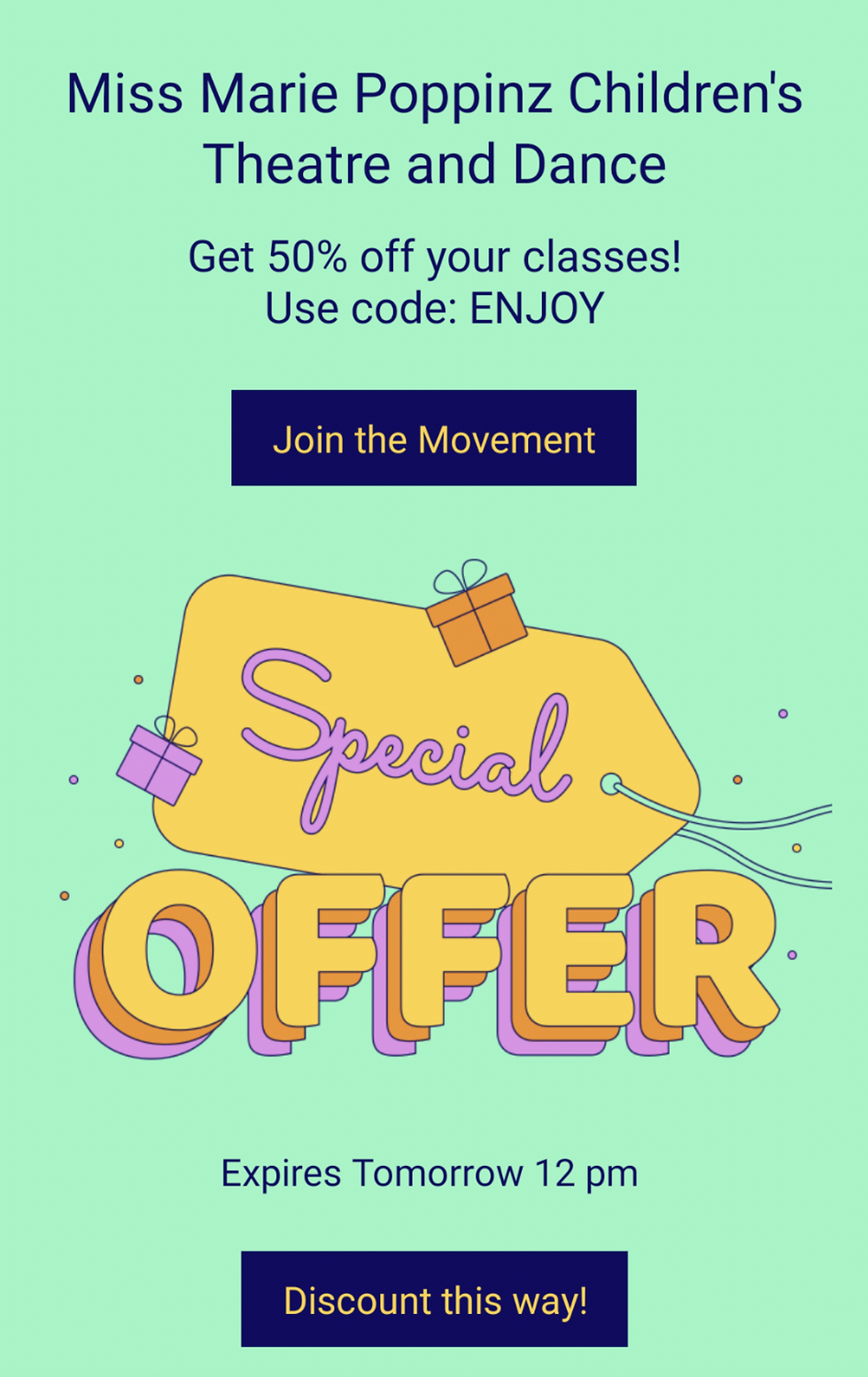 Special Sale 50% first month 