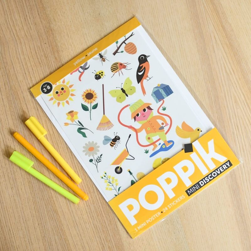 Thumbnail: Mini poster + stickers Le jardin - Poppik