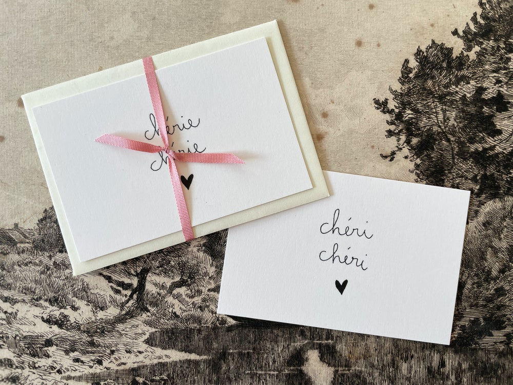 Carte "Mini Chérie Chérie" - Papillon Papillonnage