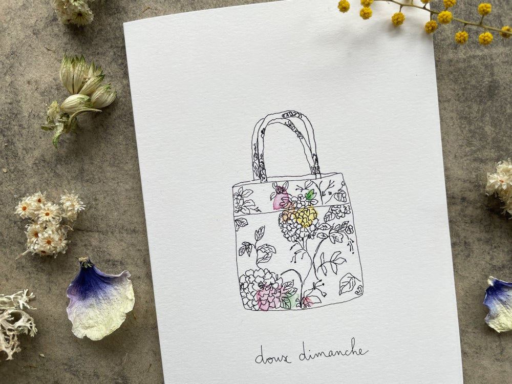 Carte "Doux dimanche" - Papillon Papillonnage