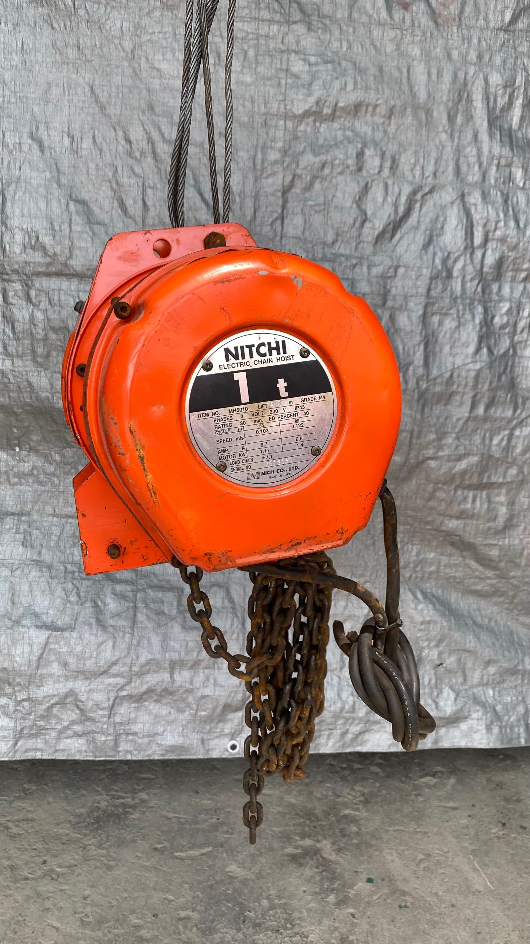 PA LĂNG XÍCH ĐIỆN NITCHI MH5010 1.0 TẤN