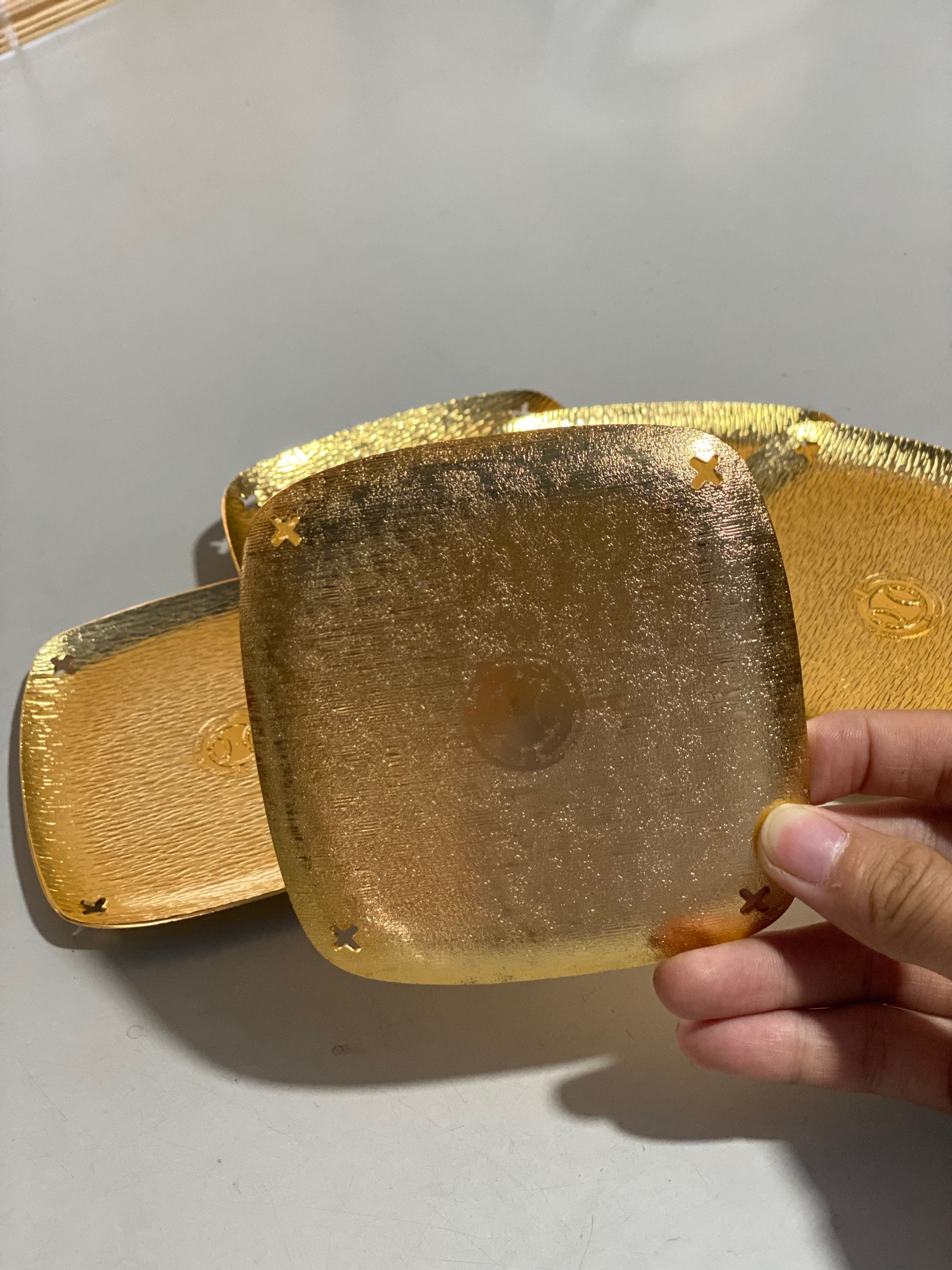 Bộ dĩa phong thủy 5 món mạ vàng 24k