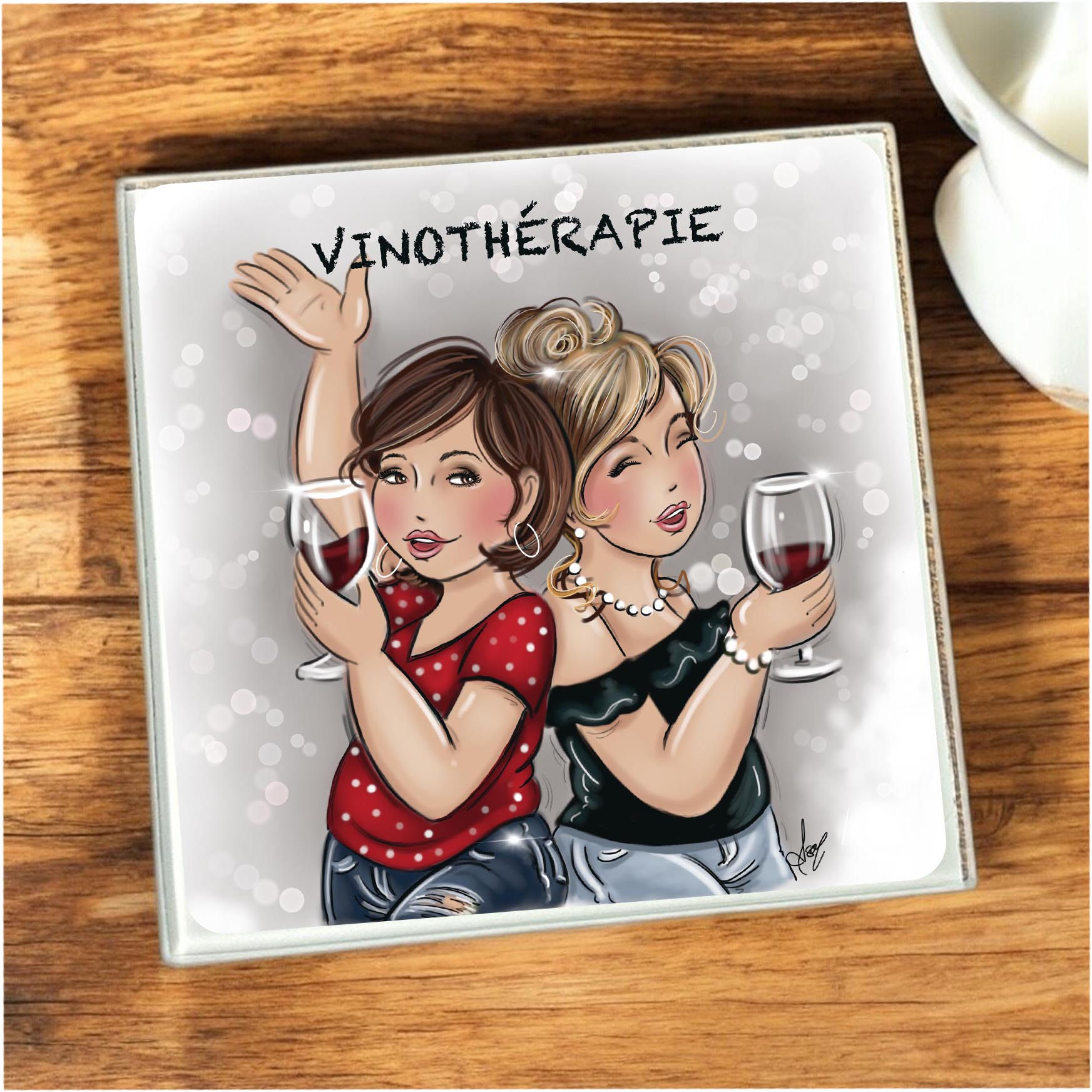 Sous-verre Vinothérapie