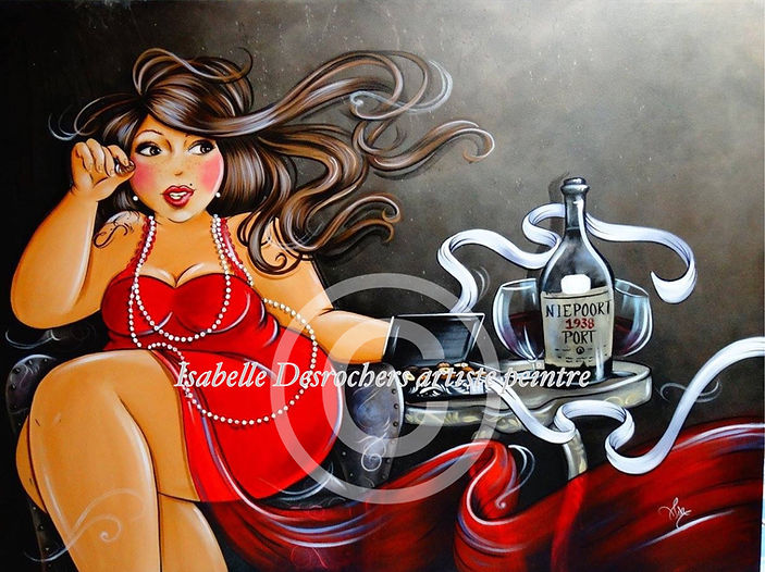 isabelle desrochers artiste peintre, femme voluptueuse