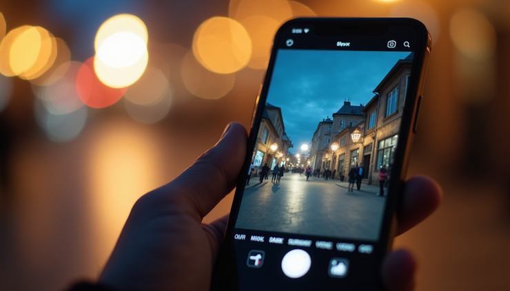 Close-up view of a smartphone screen showing a TikTok video editing interface with sticker options