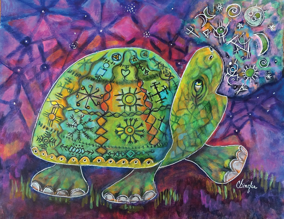La complainte de la tortue  - Caroline Singler artiste peintre