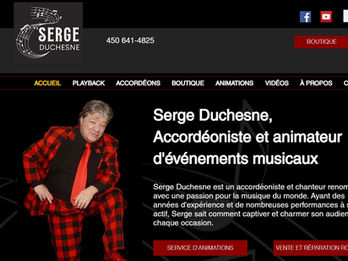 Serge Duchesne accordéoniste - site web wix réalisé par Wix Québec et OCM SYSTÈME