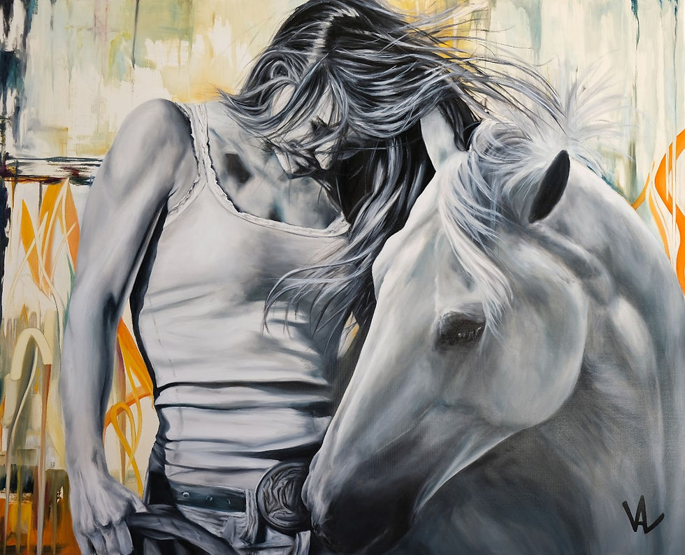 The winning horse - Val Escoubet artiste peintre art figuratif et art réaliste