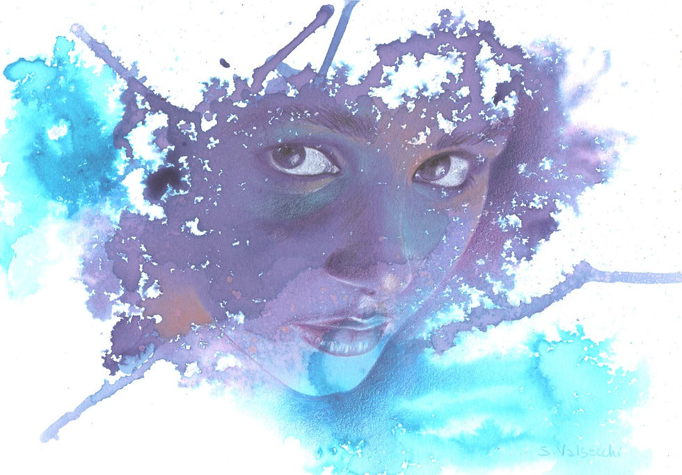 Reproduction de tableau Dans l'oeil de la nuit - Sonia Valsecchi - artiste peintre France - Art figuratif