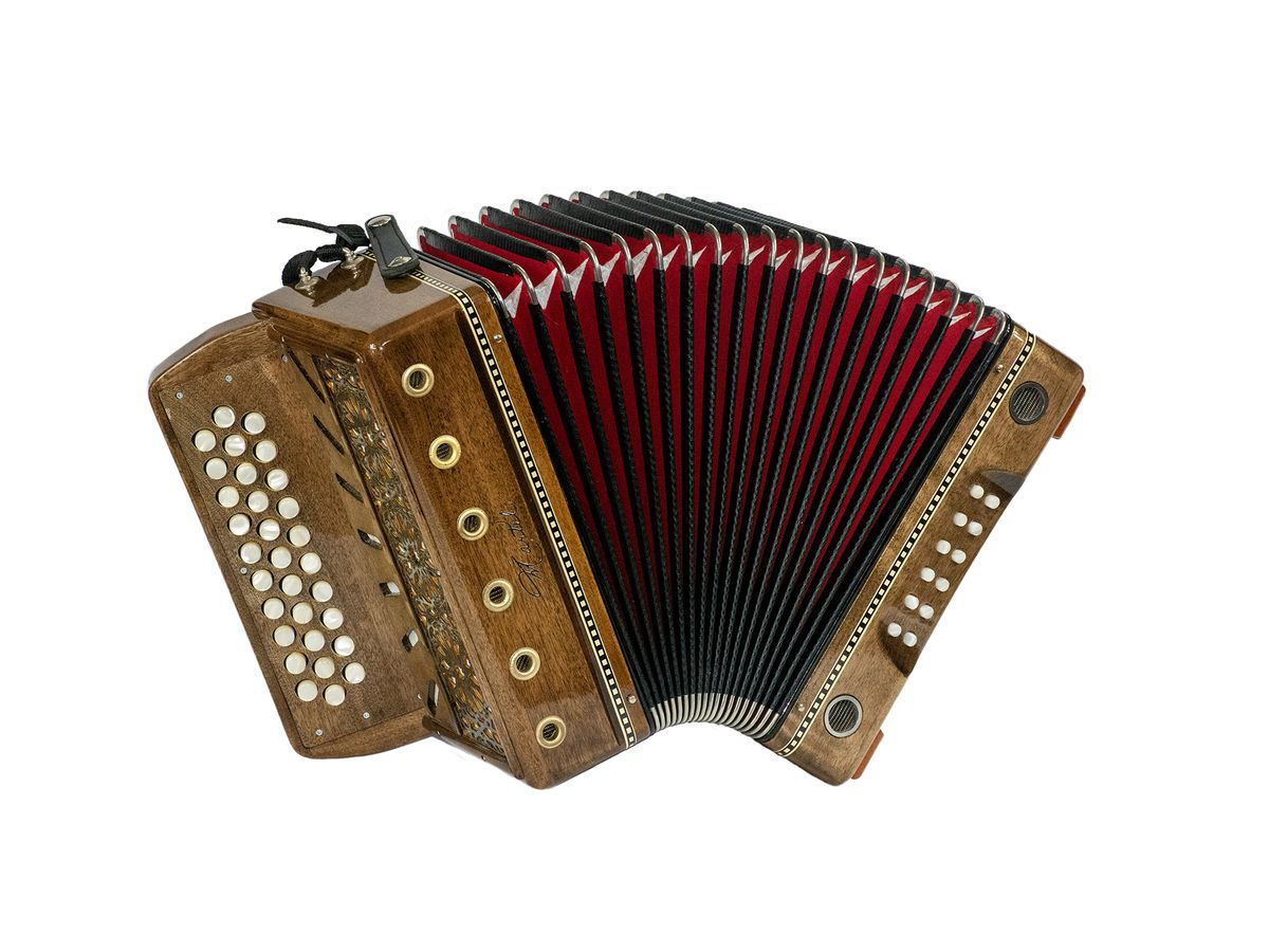 Accordéon MARTEL en bois 3 rangées LA RÉ SOL
