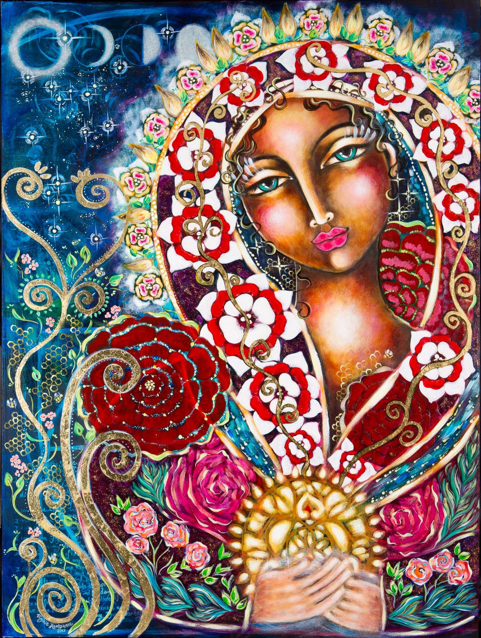 Everflowering Lady - Virginie Hentzienne artiste peintre art symbolique
