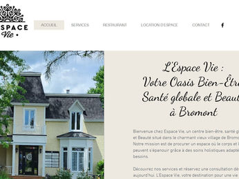 Centre de santé l'espace vie - site web wix réalisé par OCM SYSTEME et Wix Québec